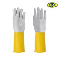 Guante Corrugado Calibre 18 Talla L  C&A  - Amarillo  /  Gris