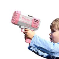 Pistola Burbujas 40 Agujeros Luz Led Día del Niño Genieka