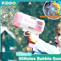 Lanzador de Burbujas Luz 40 Agujeros Día del Niño Genieka