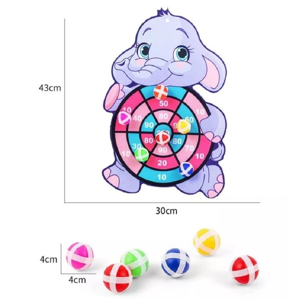 Tablero Educativo Dardos adhesivos Elefante Día del Niño