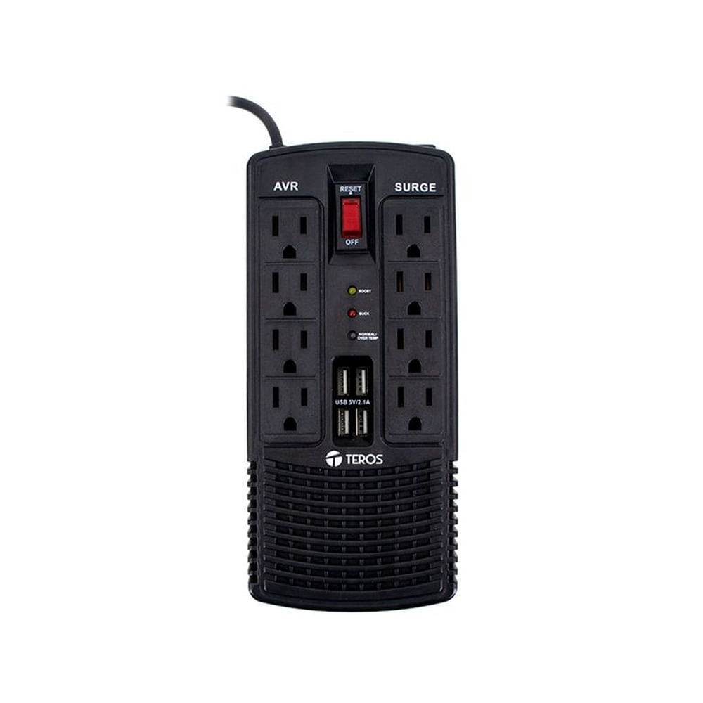 ESTABILIZADOR DE VOLTAJE TEROS TE-7180 ??AVR1200VA  600W 184-276 VAC