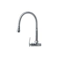 Llave Lavadero Flexible Pared Ac.Inox. Modelo Z Pico Chico C&A -  Gris