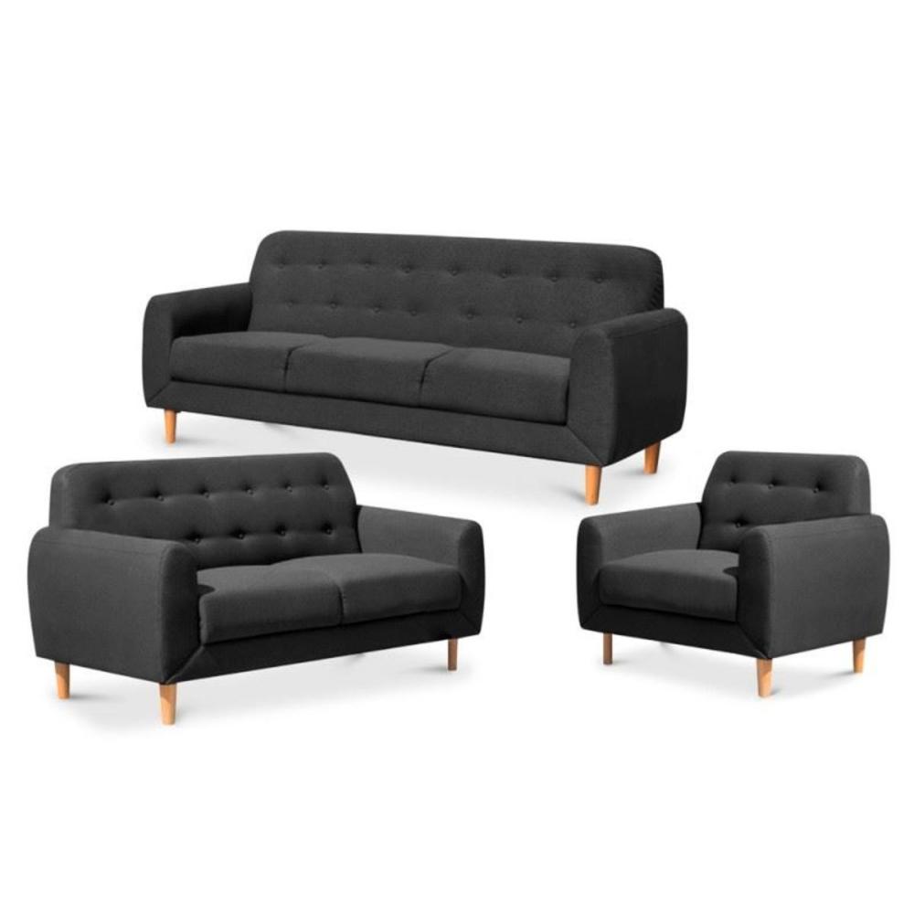 SALA JASON NEGRO 3 2 1 CUERPOS - FALOTIH 3M