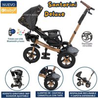 Triciclo para niños Musical y Luces Santorini Negro