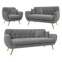 SALA CODY GRIS CLARO 3 2 1 CUERPOS - FALOTIH 3M
