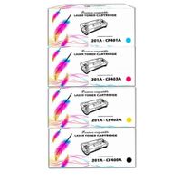 KIT DE TONER COMPATIBLE 201A NEGRO Y COLORES