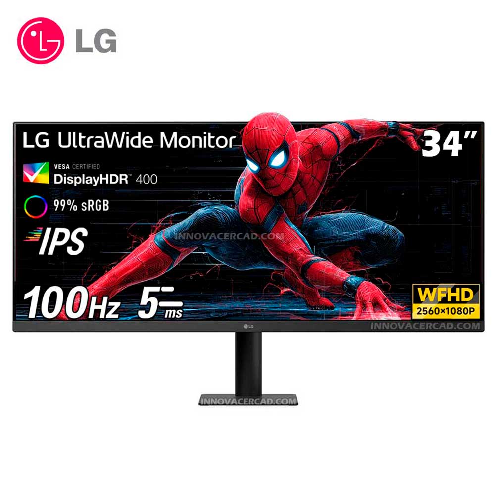 Monitor LG Ultra Wide 34 WFHD 2560 x 1080p 34U511A-B IPS 100HZ 5MS DisplayHDR 400