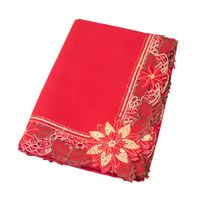 MANTEL PARA 8 SILLAS RECTANGULAR ROJO DORADO