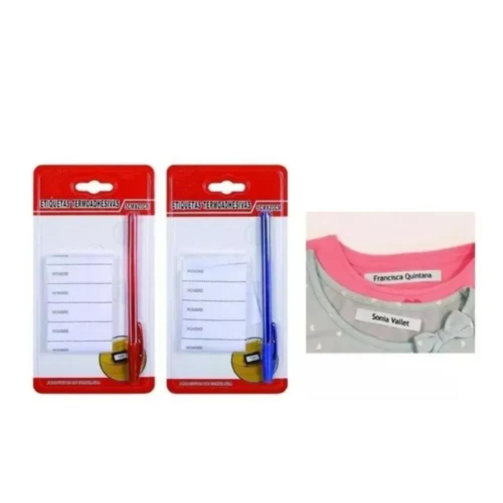 2 Rollos Etiquetas Ropa Termoadhesivas Con Plancha  Lapiz