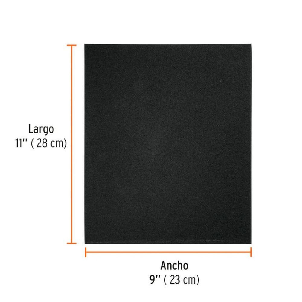 Lija de esmeril negra grano 120 de óxido de aluminio Truper - 11603 Lija de esmeril negra grano 120 de óxido de aluminio Truper - 11603