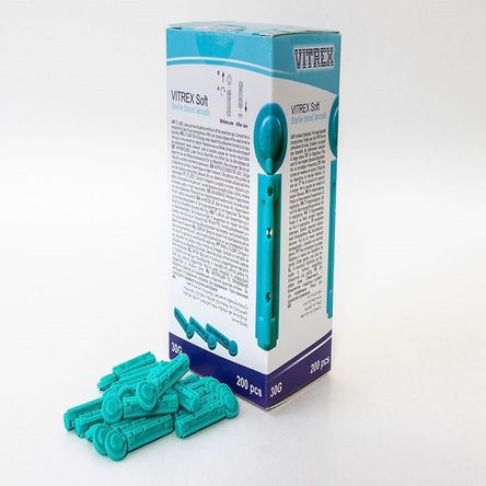 Lancetas Estériles Vitrex Soft x 200 und.