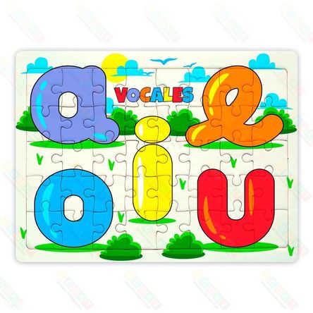 Rompecabezas Vocales 12 Pzas Educativo EDUKT