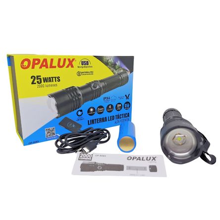 Linterna Led Tactica 25W Opalux - 2000Lm OP-8085