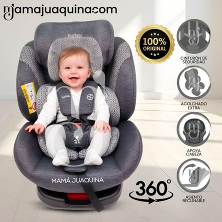 Silla de Auto Giratoria 360 ISOFIX DUNEX de Lujo Gray