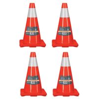 Cono reflectivo de seguridad precaución de 45 cm 4 unidades