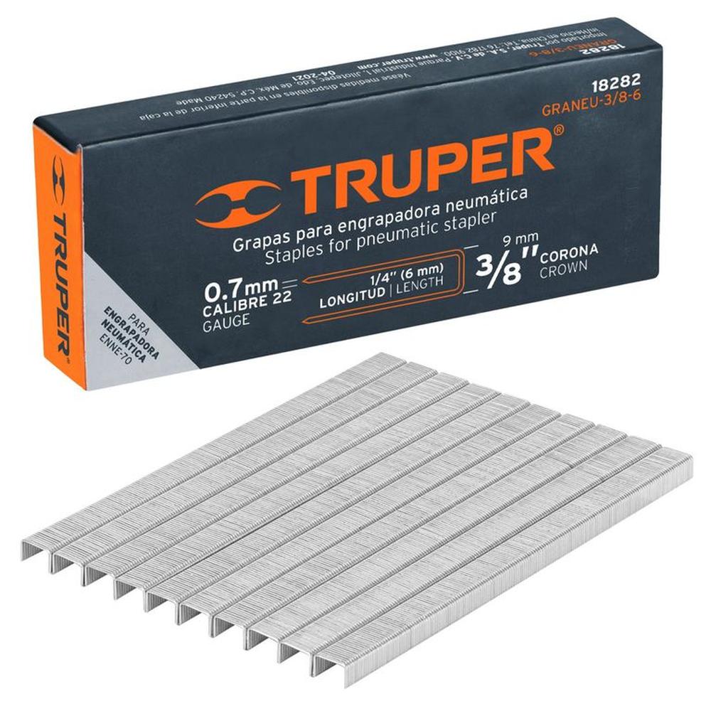 GRAPAS corona 3/8" calibre 22, 6mm, 5000 UNIDADES