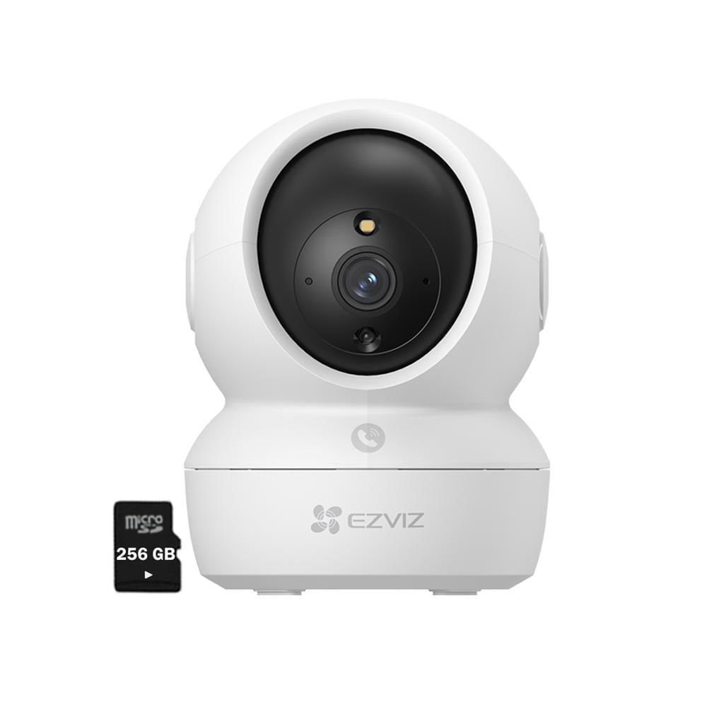 Cámara Wifi H6C PRO 2k 3MP Ezviz Gira 360 Botón Llamada Micro SD 256Gb