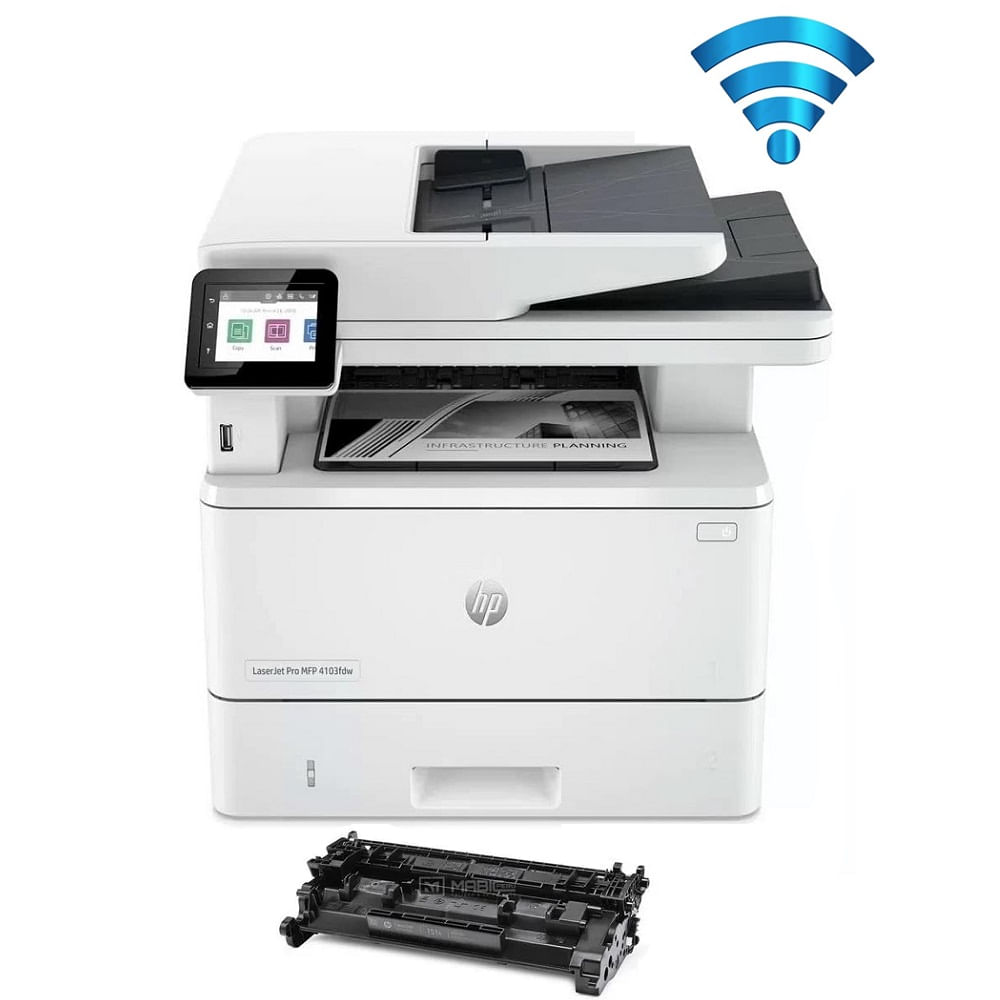Impresora Laser Hp Pro MFP 4103FDW Laserjet Multifuncional Monocromatica, usb, Ethernet