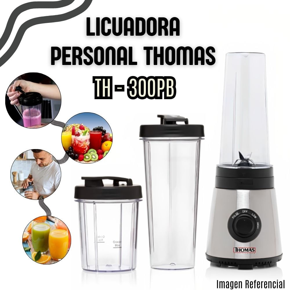 LICUADORA PERSONAL BLENDER THOMAS TH-300PB