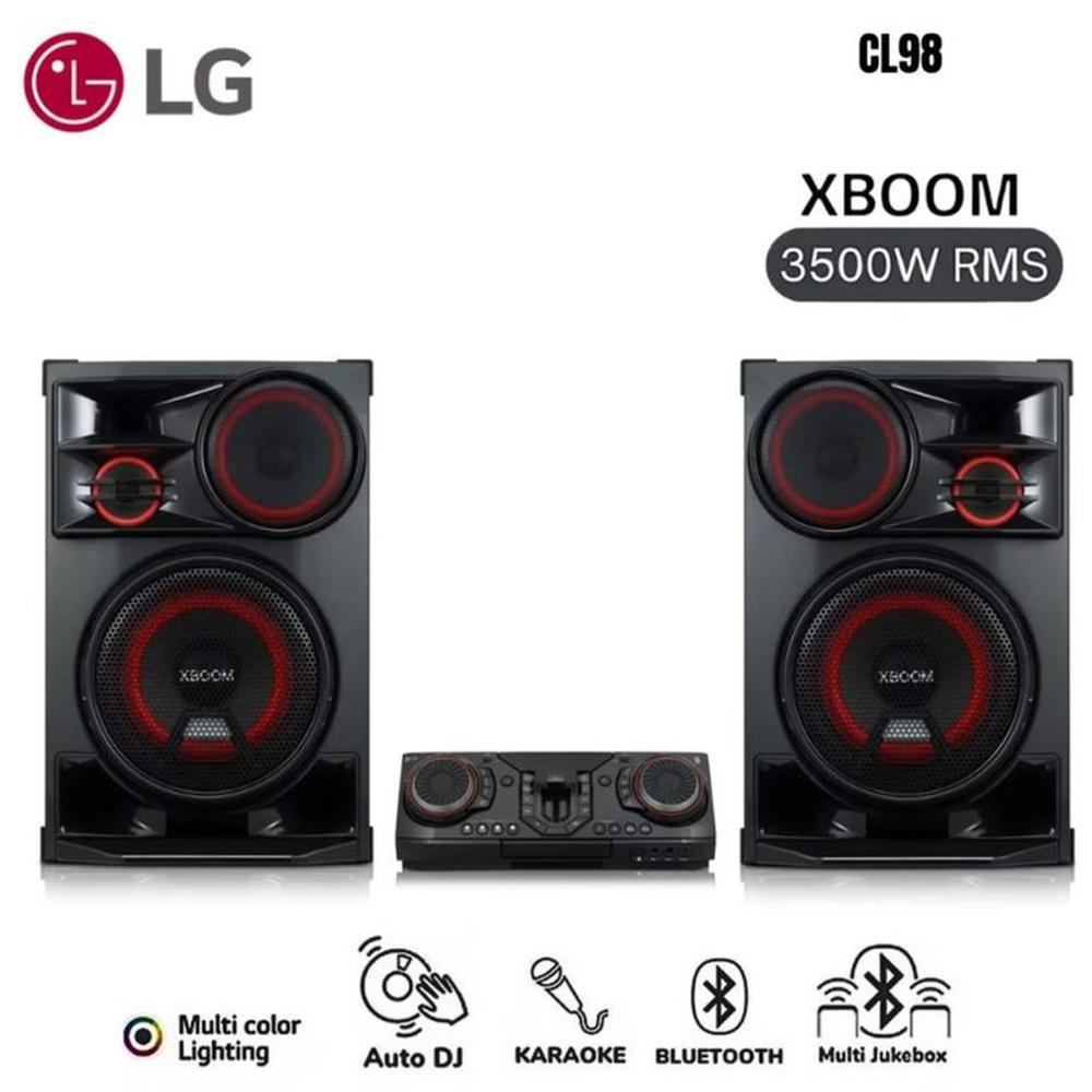 Minicomponente LG Xboom CL98 Bluetooth 3500W RMS - Negro