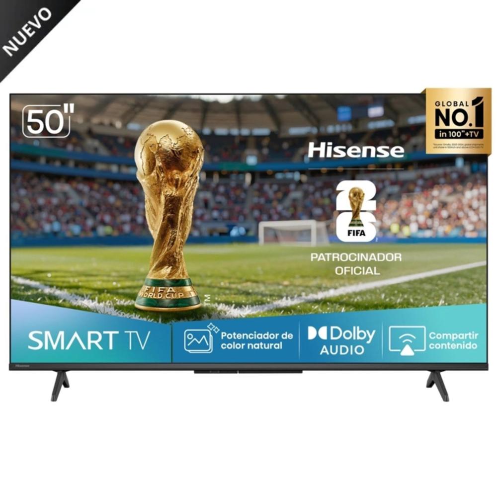 TELEVISOR HISENSE 50 SMART TV VIDAA FullHD LED 2025 - 50A4NV Negro