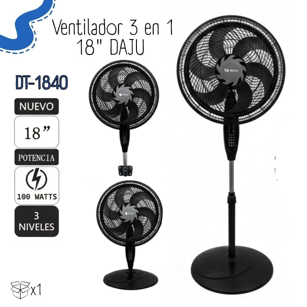 VENTILADOR 3 EN 1 DAJU 18' VT-1840