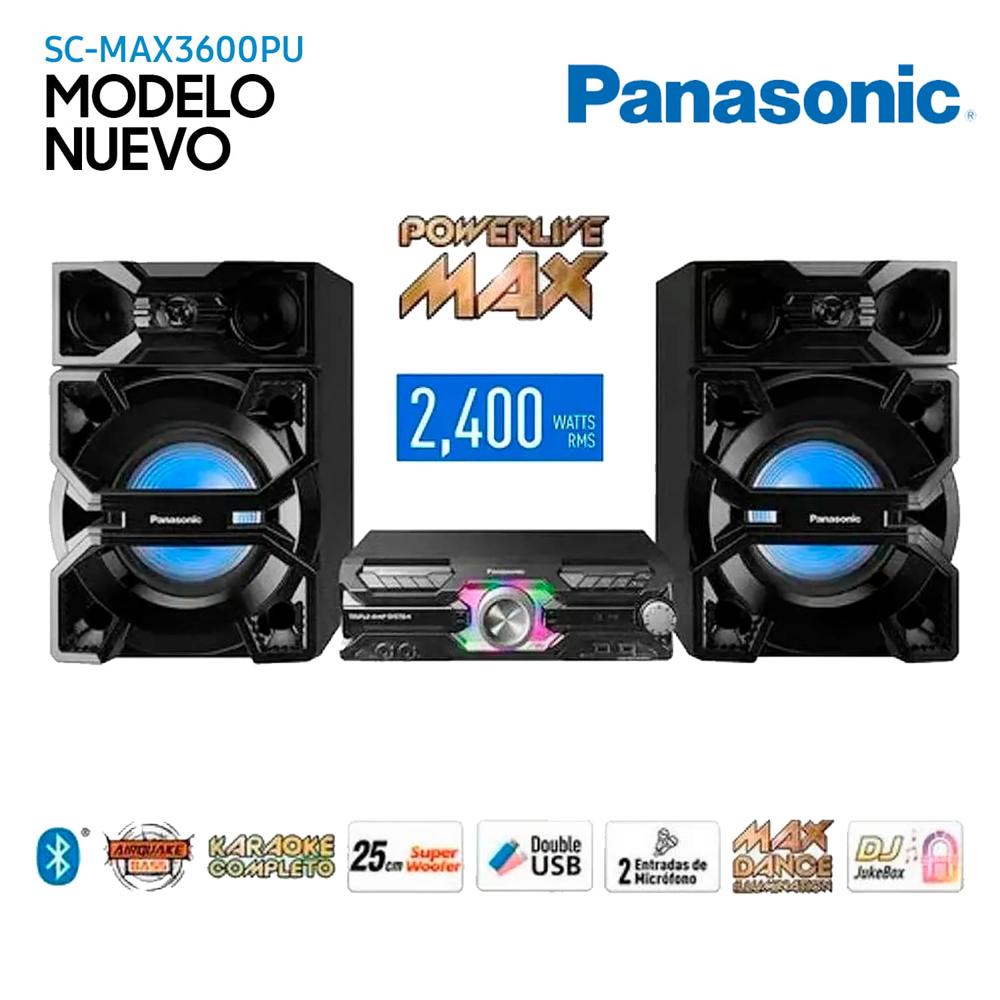 Minicomponente Panasonic SC-MAX3600PU 2400 Watts - Negro