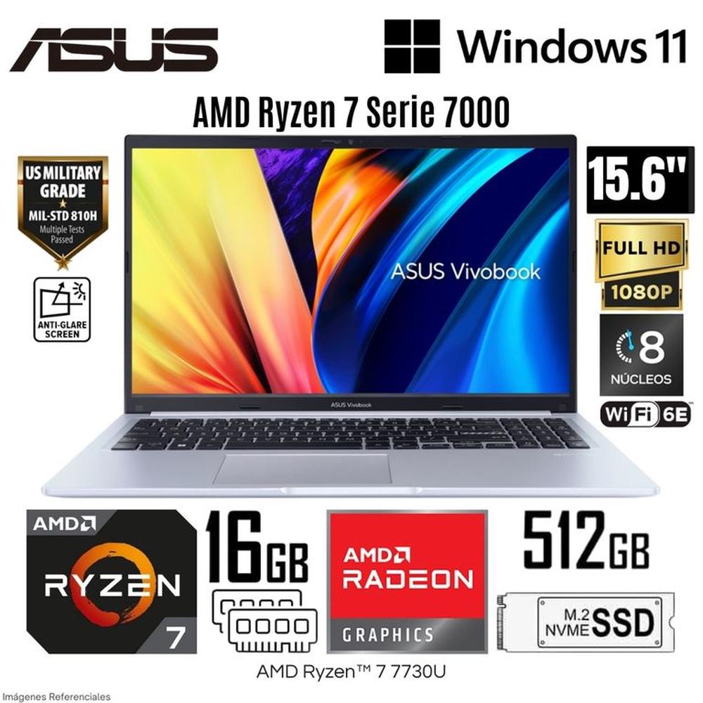 Laptop Asus Vivobook 15 M1502YA-NJ107 AMD Ryzen 7 7730U 16GB RAM 512GB SSD 15.6 FHD LED Backlit