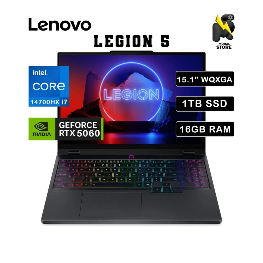 LAPTOP LENOVO LEGION 5 INTEL CORE I7-14700HX 16GB RAM 1TB SSD NVIDIA RTX 5060-8GB 15.1 WQXGA OLED