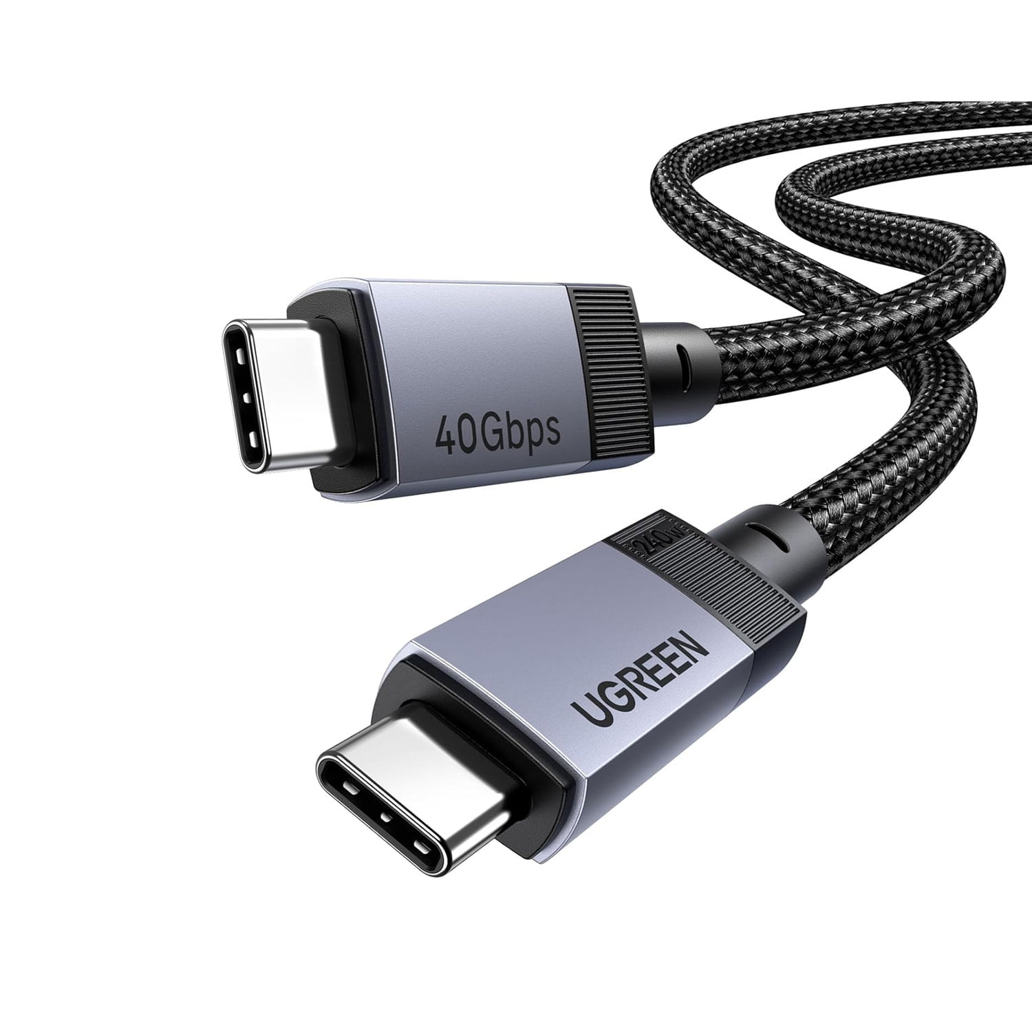 Cable Ugreen USB-C 4.0 Gen3 40Gbps 8K 60Hz 240W 1m USB4 L705-65175 Negro
