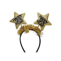 HAPPY NEW YEAR - Vincha estrella happy new year dorado modelo N2