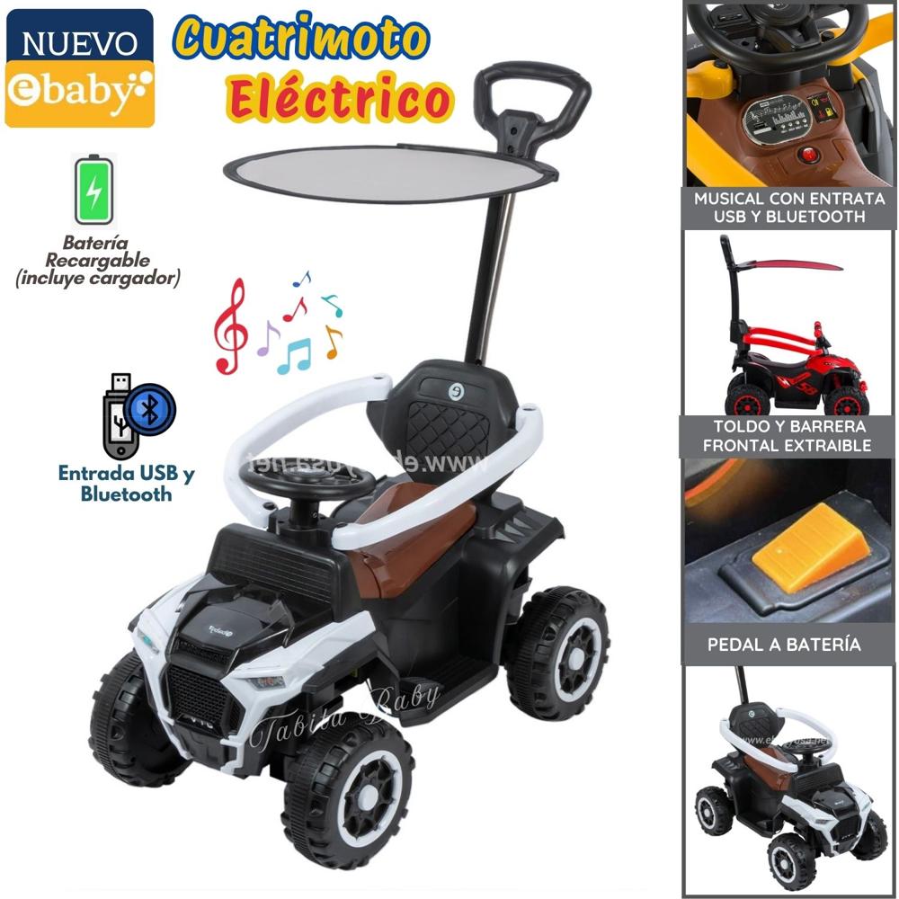 Carrito para niños a Batería Musical y  Luces  Blanco