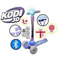SCOOTER PARA NIÑAS CON BLUETOOTH Y LUCES KODI CELESTE - LILA  3D KO-2531