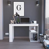 Escritorio Moderno Minimalista Bianca 120 cm Blanco R&R MUEBLES