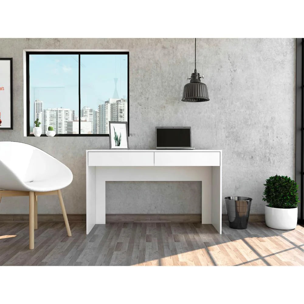 Escritorio Moderno 2 Cajones Sofy Blanco R&R MUEBLES
