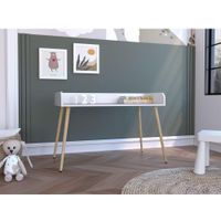 Escritorio Vintage Minimalista Hartill Blanco R&R MUEBLES