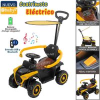 Carrito Musical con luces a Batería Amarillo