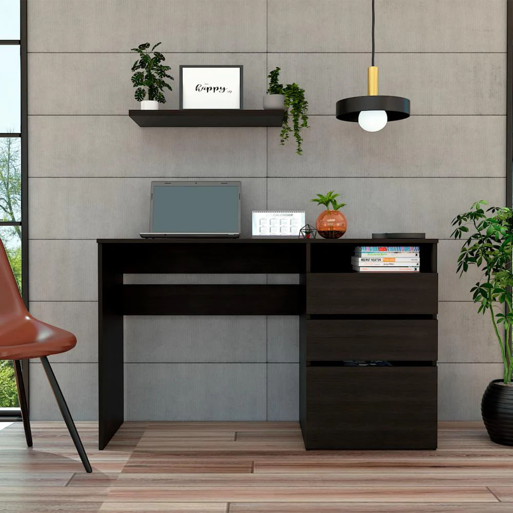 Escritorio Moderno 3 Cajones Tony Wengue R&R MUEBLES