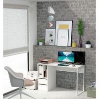 Escritorio Moderno Henry 120 cm Blanco R&R MUEBLES
