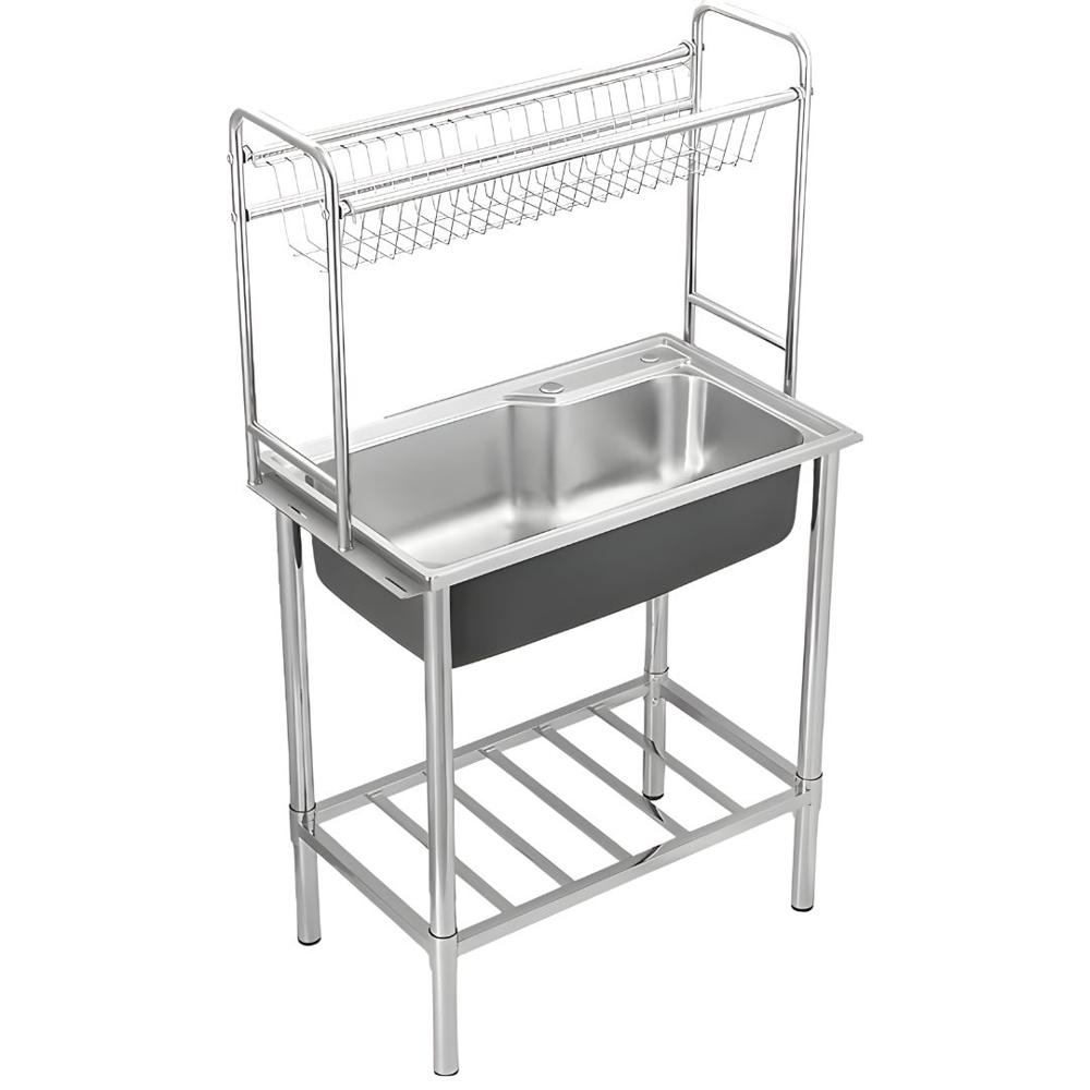 Lavadero 1 Poza de Acero Inoxidable con Rack Escurridor SG-7545AR1