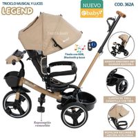 Triciclo para niños Musical y Luces con Legend Beige