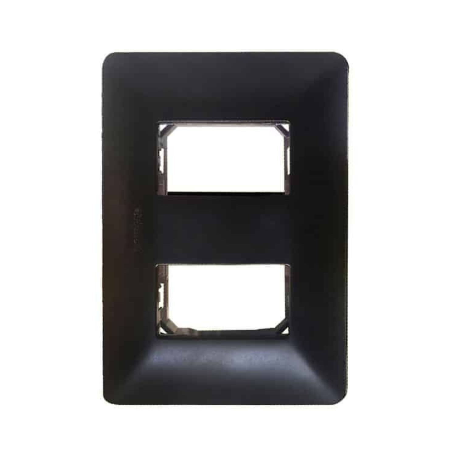 Placa Doble con Soporte BM202.MBLK OPALUX