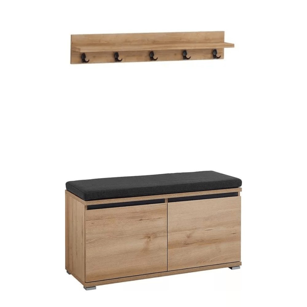 Zapatera con Asiento Perchero Noelia Muebles Bonno