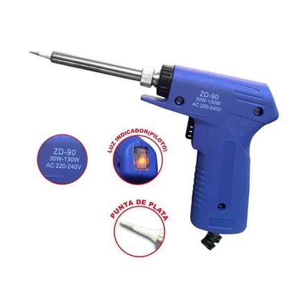 Cautin Tipo Pistola Punta de Plata 30W130W ZD-90 TAKEMA Gris Cautin Tipo Pistola Punta de Plata 30W130W ZD-90 TAKEMA Gris