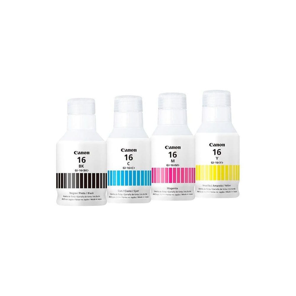 KIT TINTA CANON GI-16 PACK COMPLETO COLORES