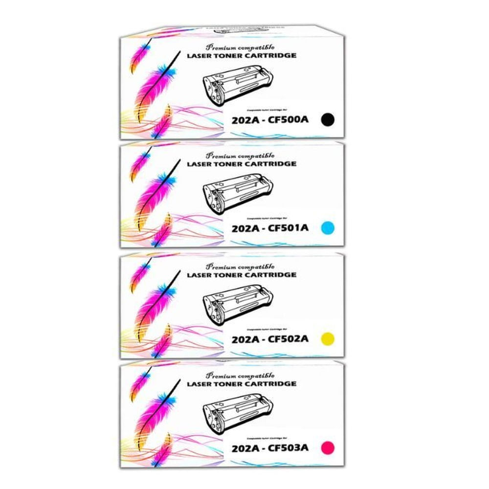 KIT TONER HP 202A COMPATIBLE NEGRO Y COLORES