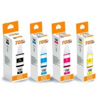 PACK TINTA COMPATIBLE GI-190 PARA CANON NEGRO Y COLORES