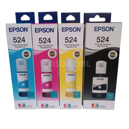 KIT TINTA EPSON 524 BLACK CYAN MAGENTA YELLOW KIT TINTA EPSON 524 BLACK CYAN MAGENTA YELLOW