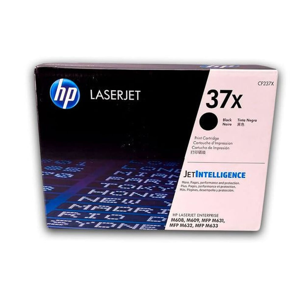 Toner Hp 37X Negro CF237X 25000 Pág M631dn M632h