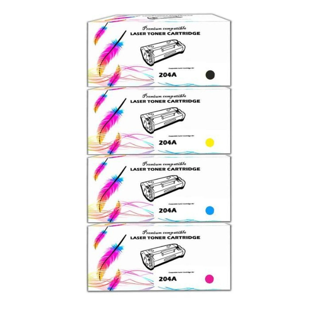 KIT DE TONER HP 204A COMPATIBLE NEGRO Y COLORES